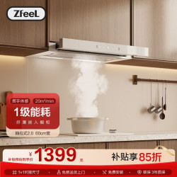 ZFEEL 抽拉式油烟机 可内循环无烟道无管道 欧式公寓小型小尺寸迷你 600mm 60cm白2.0