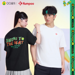 KUMPOO QQ音乐联名羽毛球服训练休闲透气圆领T恤K242U-1163