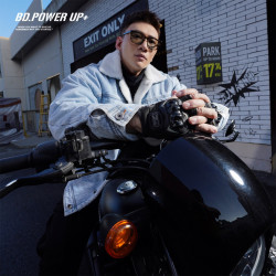 BD.POWER UP BD牛仔外套男冬季防风保暖加绒加厚百搭牛仔羊羔绒外套