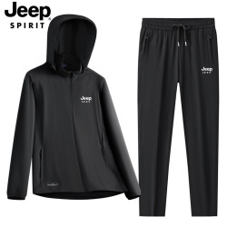 JEEP SPIRIT JEEPSPIRIT吉普夏季新款防晒透气休闲百搭防晒服套装男