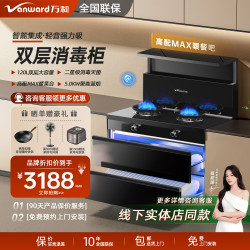 万和 集成灶一体式家用大容量消毒柜蒸烤箱一体集成顶部暖菜宝 双涡轮大吸力 蓝芯猛火爆