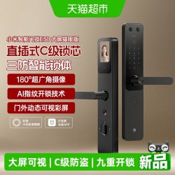 小米 门锁E30 大屏猫眼版指纹锁家用密码锁智能门锁电子锁