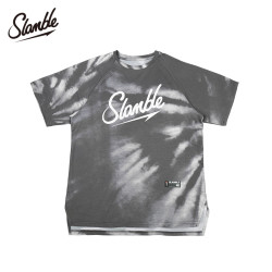 SLAMBLE 新款夏季扎染短袖t恤男速干透气运动投篮服潮流印花上衣