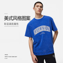 李宁 短袖T恤男款春韦德系列时尚舒适透气宽松短袖文化衫AHSU001-