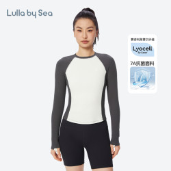 Lulla by Sea | Wonder rib 运动长袖圆领插肩复古撞色T恤