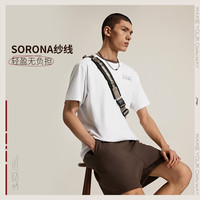 李宁 韦德系列男子夏季宽松短袖文化衫时尚印花休闲T恤AHSU361-B品