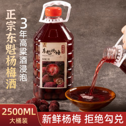 百伯利 21.8度杨梅酒约5斤高梁酒浸泡带果微醺2.5L
