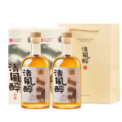 安稳 绍兴产黄酒清风醉2011年冬酿本色花雕酒18度无焦糖糯米酒500mlx2