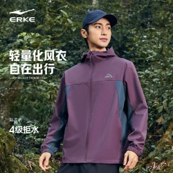 鸿星尔克 外套2026早春新款户外运动风衣夹克-AL