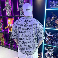 BXLT|原创“全家福”满印潮流T恤休闲涂鸦风宽松圆领春夏训练半袖