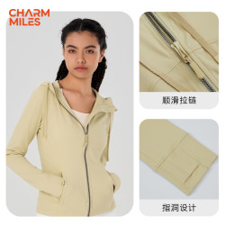 CHARM MILES 瑜伽立领户外健身修身弹力显瘦女款外套007-1