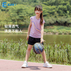 儿童无袖背心运动套装2026女童速干衣训练服中大童休闲T恤透气