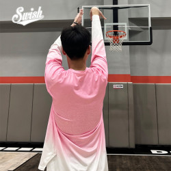Swish渐变雪花投篮服速干美式篮球男秋季宽松出场服训练服长袖