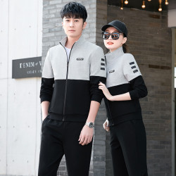 锋非凡 情侣装运动套装2026春秋季新款潮流休闲运动服一男一女三件套网红