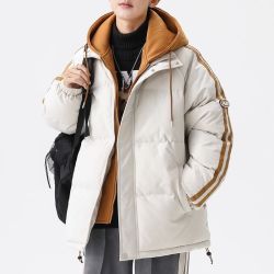 外套棉服男加厚保暖假两件棉服宽松休闲韩版潮流连帽学生外套情侣
