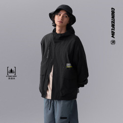 李宁 CF溯夹克男春季户外系列时尚百搭宽松潮流外套AJDU249-B品