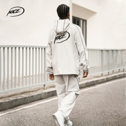 NICEID NICE边条连帽外套队服篮球训练服防风保暖开襟长袖上衣