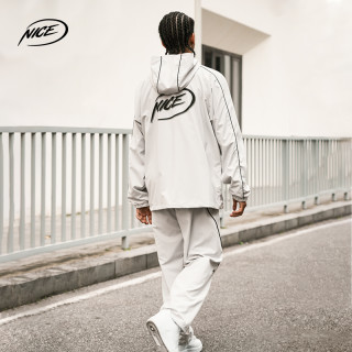 NICEID NICE边条连帽外套队服篮球训练服防风保暖开襟长袖上衣