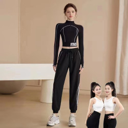 新款运动健身服女跑步运动长袖专业瑜伽服