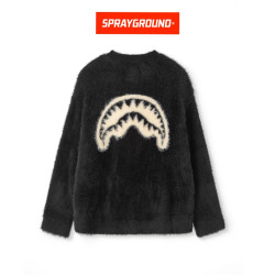 SPRAYGROUND 鲨鱼嘴毛衣宽松圆领潮流毛绒秋冬保暖加厚XB WD940827