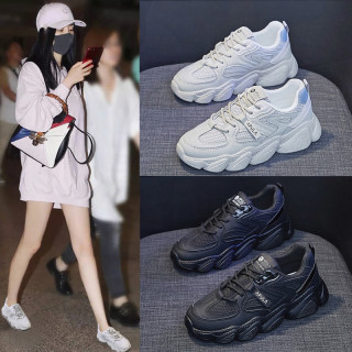 百搭透气老爹鞋女2026春夏新款洋气厚底网面网红运动鞋女潮907