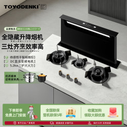 TOYODENKI 日本東洋）全隐藏式油烟机自动升降抽油吸烟机家用厨房别墅高端全嵌入式中岛橱柜变频全隐形