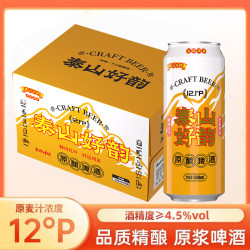 泰山好韵全麦精酿啤酒配料干净500mL原浆啤酒