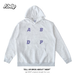 ABDP 秋季新款美式连帽卫衣长袖落肩宽松运动休闲印花男女上衣外套