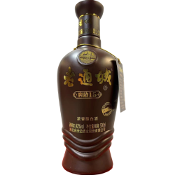 白云边 双战略品牌老通城（裸瓶窖龄15）浓香型纯粮白酒42度500ml