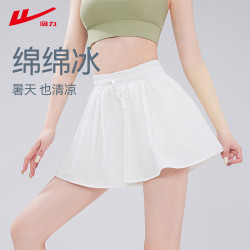 回力 运动裤群女夏季薄款宽松高腰跑步裤速干透气凉感假两件24504