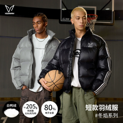 VEIDOORN 羽绒服四条边冬焰短款时尚休闲保暖立领冬季加厚