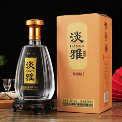告辞淡雅酒浓香型42/52度白酒500ml*6瓶礼盒装粮食酒送礼品袋42度