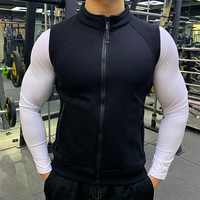 秋冬健身外套男加绒加厚保暖休运动训练服马甲工服私人教练定制