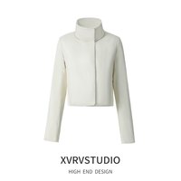 XVRV2026新款立领运动保暖轻薄短款瑜伽外套修身跑步棉服女