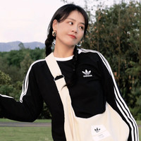 adidas 男士长袖经典三叶草休闲圆领T恤IA4877 IA4879