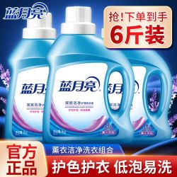 蓝月亮 深层洁净洗衣液6斤家用瓶装薰衣草香型持久留香机洗大扫除
