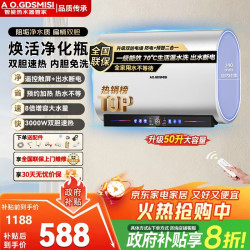 AO.GDSMISI 史密热水器电热水器一级能效节能省电 家用储水式扁桶双胆速热浴室超