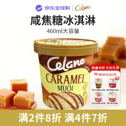 咸焦糖冰淇淋460ml越南原装进口桶装冷饮冰激凌多口味任选