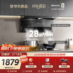 海信 烟灶套装28立方大吸力1200Pa家用抽排吸吸烟机DS11Plus+4.8KW双定时液化气燃气灶DB33Pro