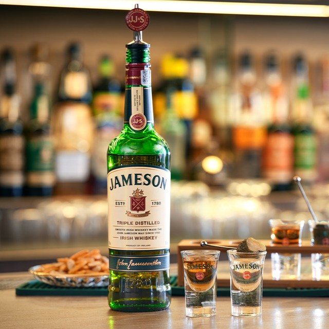 中秋送好礼：Jameson 爱尔兰威士忌 500ml 单瓶 洋酒烈酒鸡尾酒调酒特调