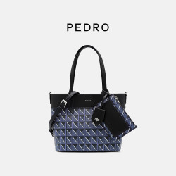 Pedro 20周年AXXIS系列包包2026新款女包格纹托特包PW2-46390027-1 蓝色（小号） R