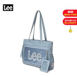 Lee 痛包透明吧唧徽章单肩包二次元漫画斜挎包女开学季礼物 浅牛仔蓝