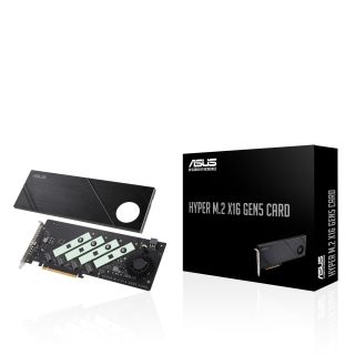 华硕 M.2 x16 Gen5 PCIe 5.0四通道NVMe固态硬盘扩展卡 支持RAID