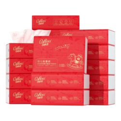 可心柔 婴儿纸巾 3层110抽18包 S码 云柔巾 宝宝专用柔纸巾 乳霜纸 抽纸买一送一