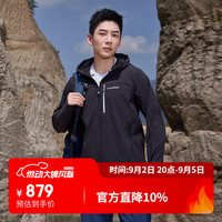 mont·bell 软壳衣男款户外秋冬防风保暖防泼水徒步登山连帽外套 1106727 BK黑色 S