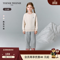 TEENIE WEENIE 女童加绒刺绣卫衣 燕麦色 130cm