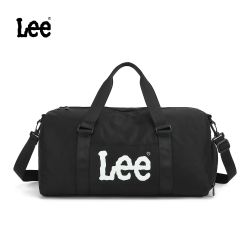 Lee 品牌黑色运动旅行包女大容量训练健身包潮流出差手提行李包男
