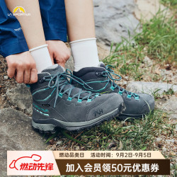 LA SPORTIVA 徒步鞋男女户外轻量休闲皮质登山鞋防水耐磨Hike Leather 23新品 碳灰/珊瑚绿 38