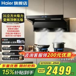 海尔 热熔洗 大吸力油烟机