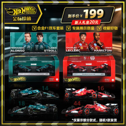 Hot Wheels 男孩小车生日礼物成人赛车收藏车模-风火轮F1赛车两件套系列JMM89